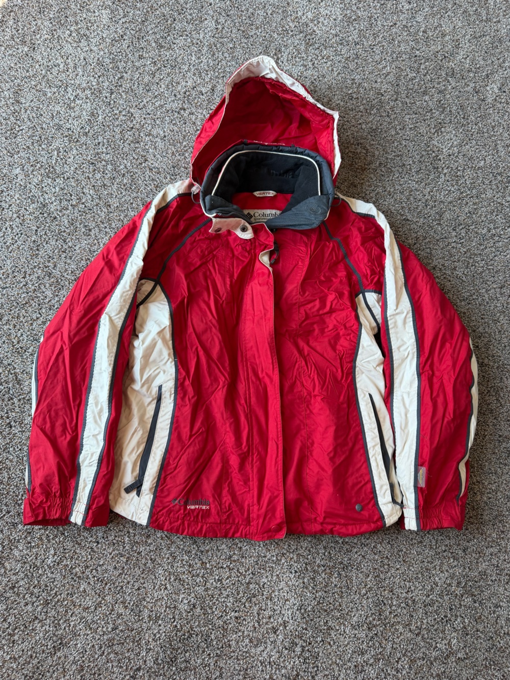Columbia Vertex Bugaboo 3-in-1 Interchange Ski Jacket Red White Women's M